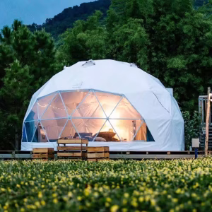Luxury Clear Geodesic Dome Tent, PVC Tent, for Hotel, Manor, Resort, Forest, Glamping, Half Dome - Image 5