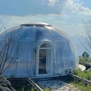 Luxury Clear Geodesic Dome Tent, PVC Tent, for Hotel, Manor, Resort, Forest, Glamping, Half Dome - Image 2